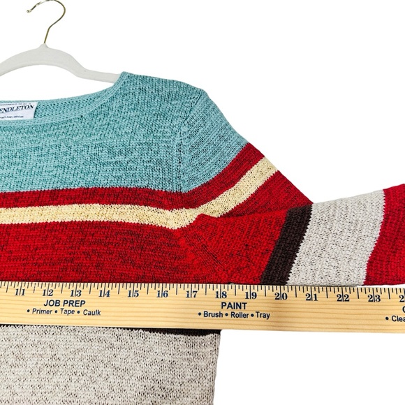 Pendleton Cotton Blend Knit Boatswain Collar Striped Sweater - Multicolor - Picture 5 of 7
